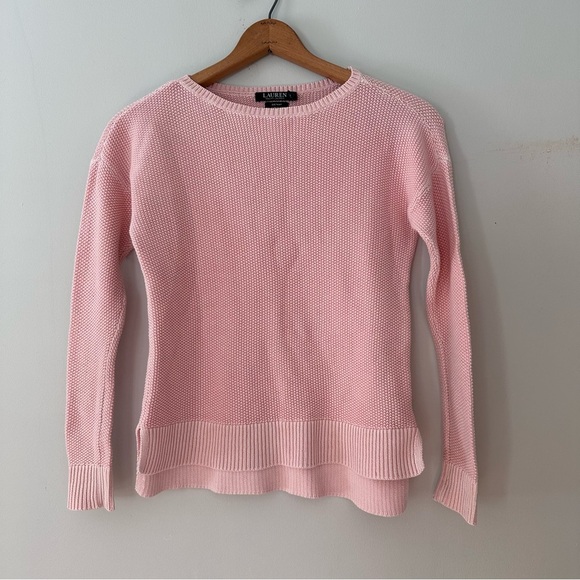 Ralph Lauren Pink Cotton Crewneck Sweater Size XS - Picture 1 of 11